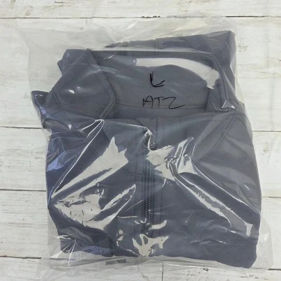 Carhartt Jacket Mens L Gray Modern Fit Full Zip Fleece Scrub Jacket - Picture 10 of 11